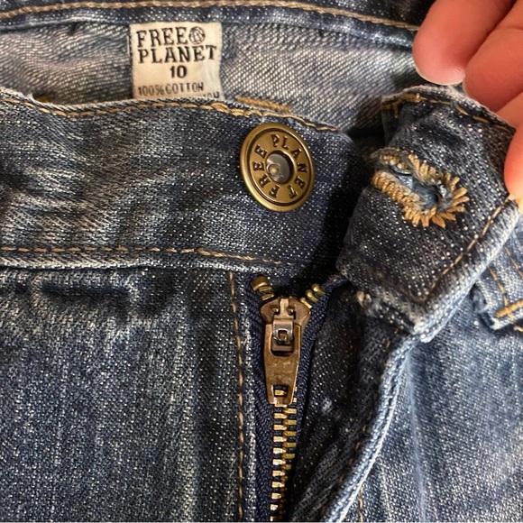 Free Planet Boys Heavy Stitch Design Pocket Blue Jeans - Picture 5 of 7